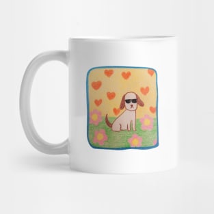 Doge sunglasses, Character dog, Pencil color drawing Mug